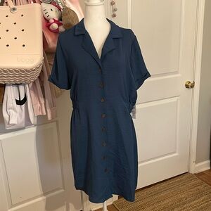 NWT never worn navy blue dress.
